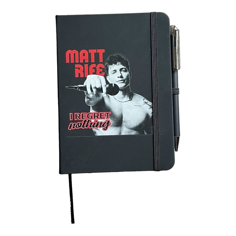 NEW Matt Rife NOTEBOOK & PEN Writing Paper I Regret Nothing Travel Journal 5x7